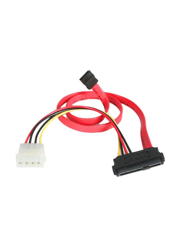 

Generic 18in SAS 29-Pin to SATA Cable with LP4 Power, Multicolour