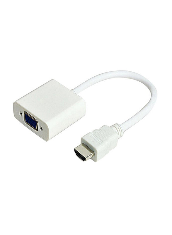 

Generic HDMI Video Cable Adapter, VGA To HDMI, White