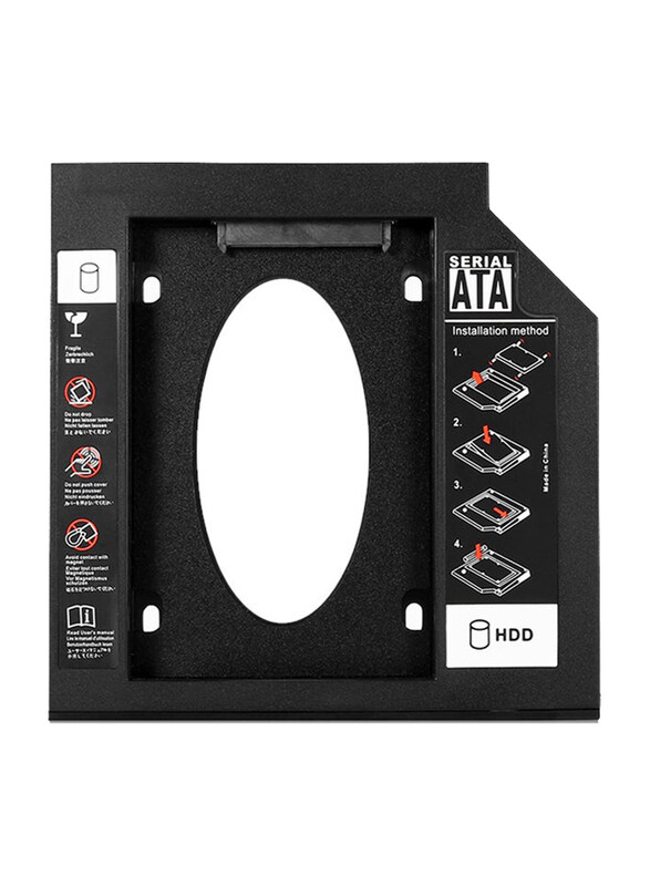 

Generic 9.5Mm Optical Bay Second Sata Hdd Hard Drive Caddy, Black