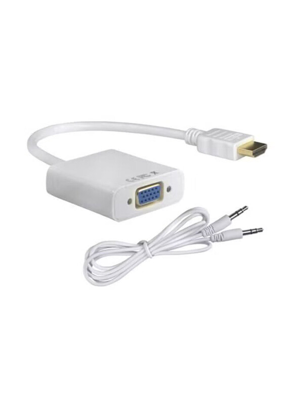 

Generic HDMI Male to VGA Female Adapter, White