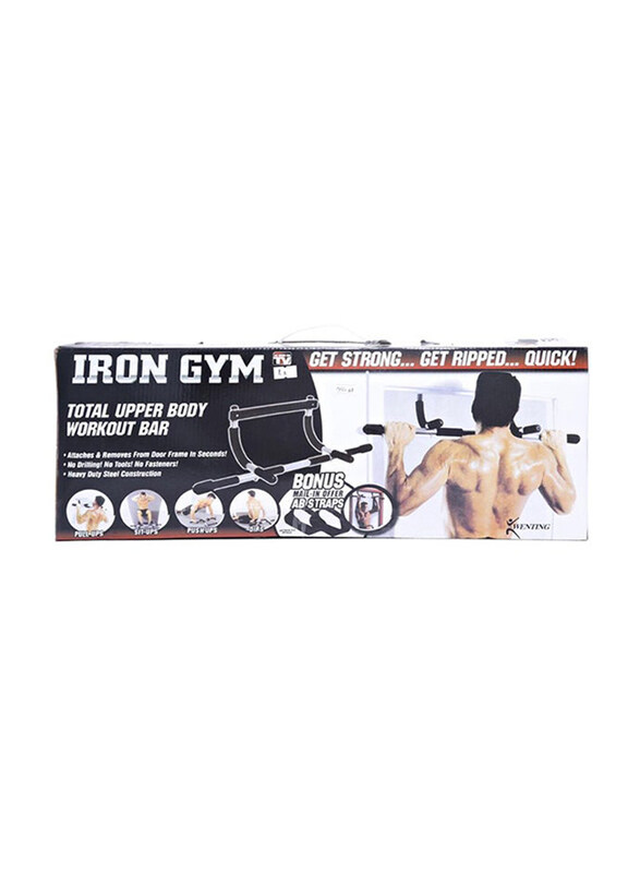 

Iron Gym Total Upper Body Workout Bar, 52 x 20 x 9cm, Silver/Black