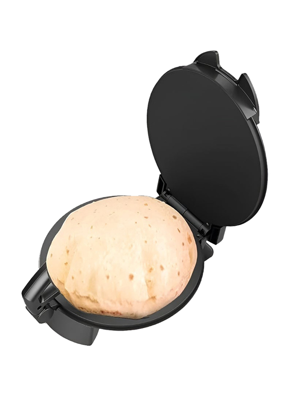 Roti Maker 10 Inch Hapati & Roti Maker Nonstick Cooking Plates Stainless Steel Tortilla, 1400W, Black