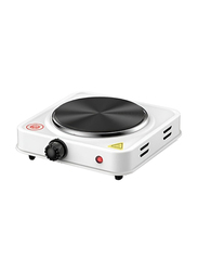 Portable Electric Burner Single Iron Hot Plate, 1500W, White