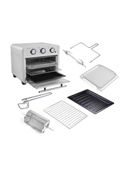 22L Air Fryer Oven With Non Stick Coating With 6 Heating Elements, 1500W, Silver