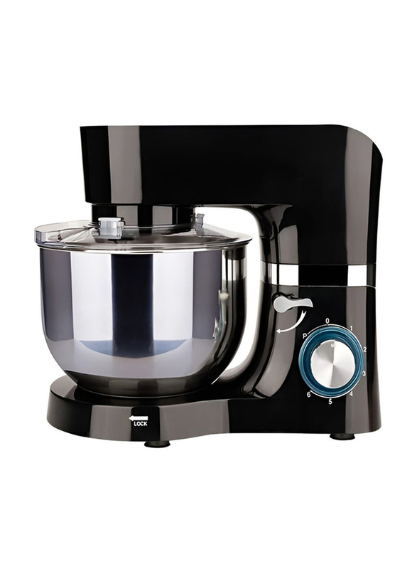 5.5L Stand Mixer with Bowl and 6-Speeds, 1500W, Black/Silver