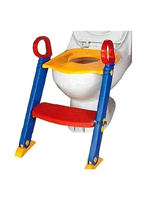 Potty Training Seat with Step Stool Ladder, Yellow/Blue