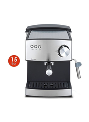 150ml Espresso Coffee Maker Machine with 15 Bar Automatic Steam Pressure Pump, 850W, Grey