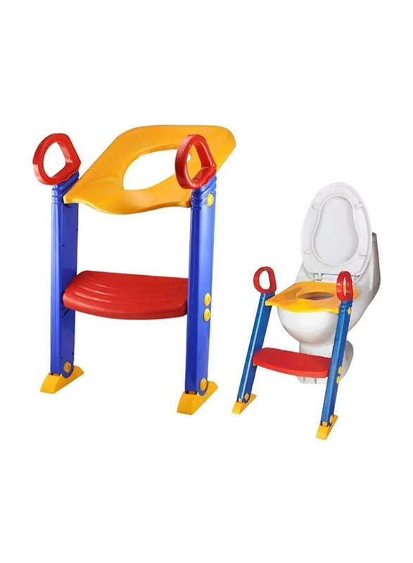 Potty Training Seat with Step Stool Ladder, Yellow/Blue