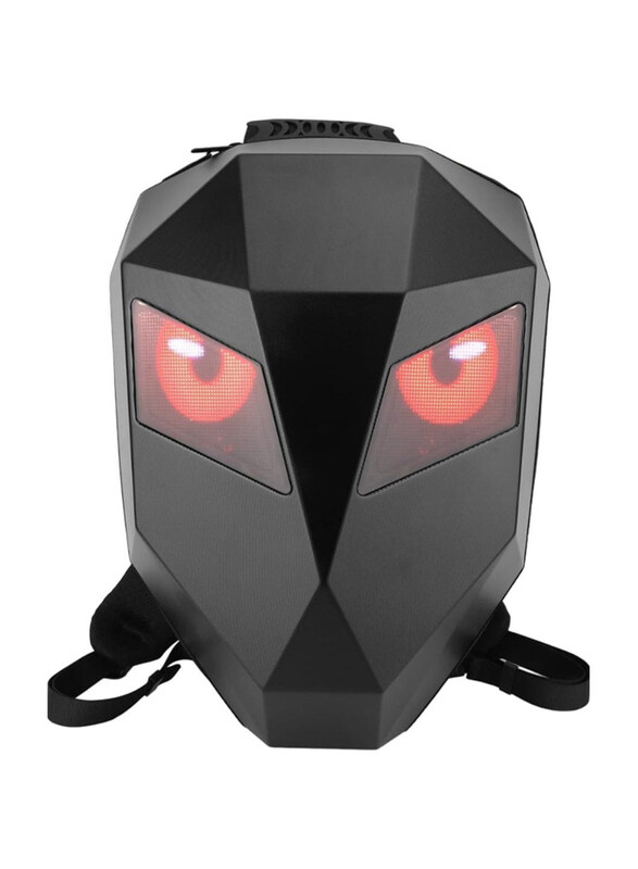 LED Motorcycle Backpack with Programmable Screen for Men, Black