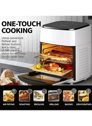 12L Touchscreen Air Fryer Oven with 10 Pre-Set Menus, 2400W, White