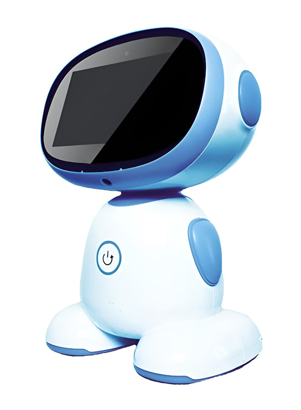 Children's Educational Learning Robot Toy with Voice Intercom, White/Blue