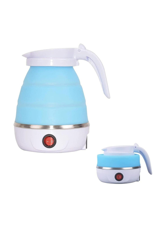 600ml Electric Portable Kettle, Blue/White