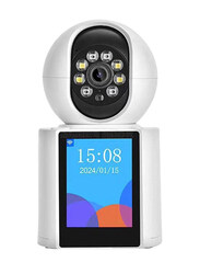 2-in-1 Indoor Wireless Security Camera, White