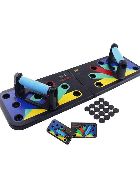 

Generic Multifunctional Foldable Fitness Board Rack with Handle, Multicolour