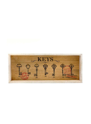 Wooden Key Holder Hooks, Brown