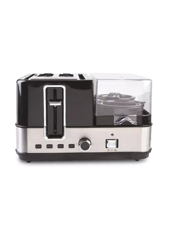 Breakfast Maker with 2 Slice Toaster and 7 Browning Setting, 1400W, Grey