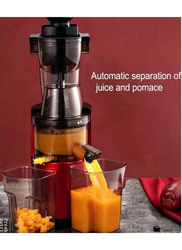 Masticating Juicer with Whole Slow Juicer, 300W, Red