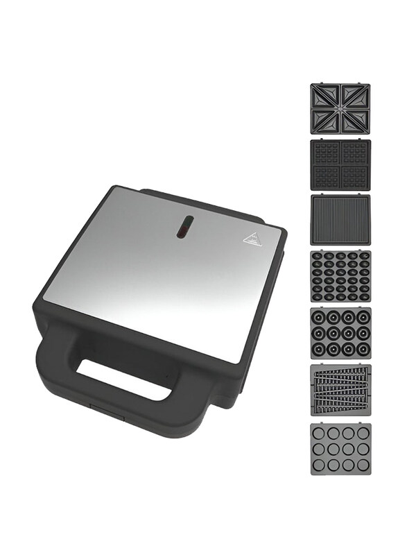 

Generic 7-in-1 Sandwich Maker and Multi Snack Maker, 2400W, Black