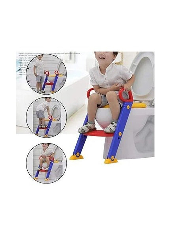 Potty Training Seat with Step Stool Ladder, Yellow/Blue