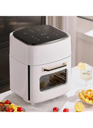 12L Touchscreen Air Fryer Oven with 10 Pre-Set Menus, 2400W, White