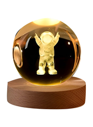 Astronaut 3D Crystal Light Ball, Clear/Brown