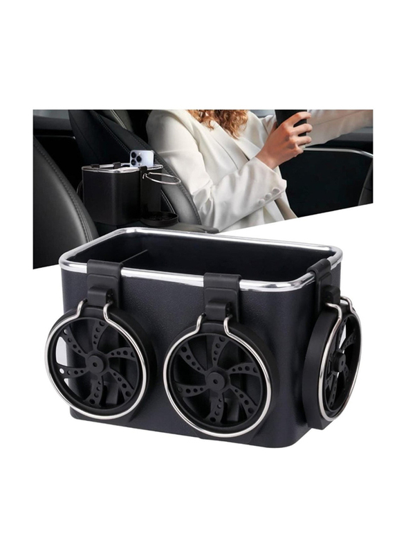 Multifunctional Car Tissue Box Holder, Black