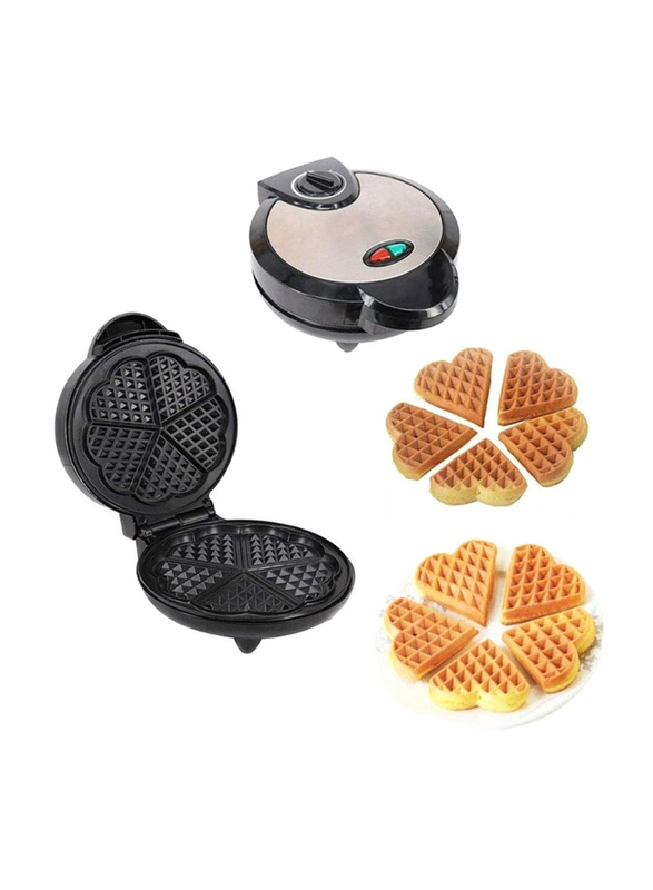 

Generic Electric Waffle Maker Non-Stick Adjustable Temperature Control Stainless Steel Waffle Iron, Black