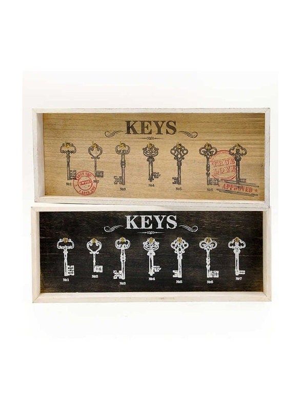 Wooden Key Holder Hooks, Brown