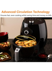 4.2L Air Fryer with Timer & Fully Adjustable Temperature Control, 1400W, Black