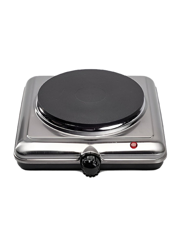 

Generic Cast Iron Heating Single Burner Electric Hot Plate with Temperature Control, 1500W, Silver/Black