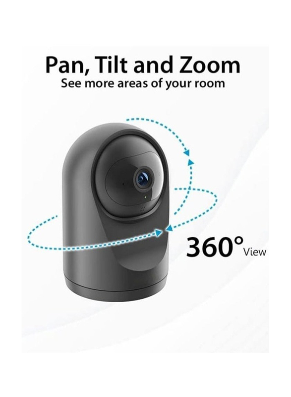 Compact Full HD Pan and Tilt Wi-Fi Camera, Black