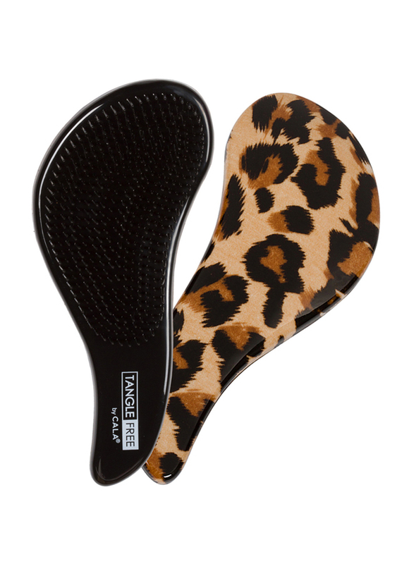 Cala Tangle Free Cheetah Hair Brush, 66871, Multicolour