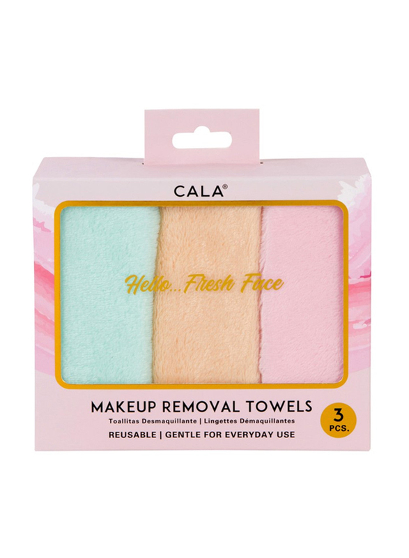 

Cala Makeup Cleansing Reusable Facial Towels, 3 Piece, Multicolour