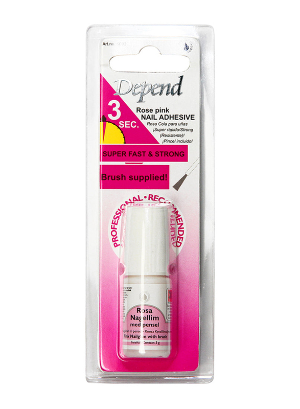 Depend Super Fast & Super Strong Nail Adhesive, Pink