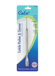 Cala Cuticle Pusher & Cleaner, Silver