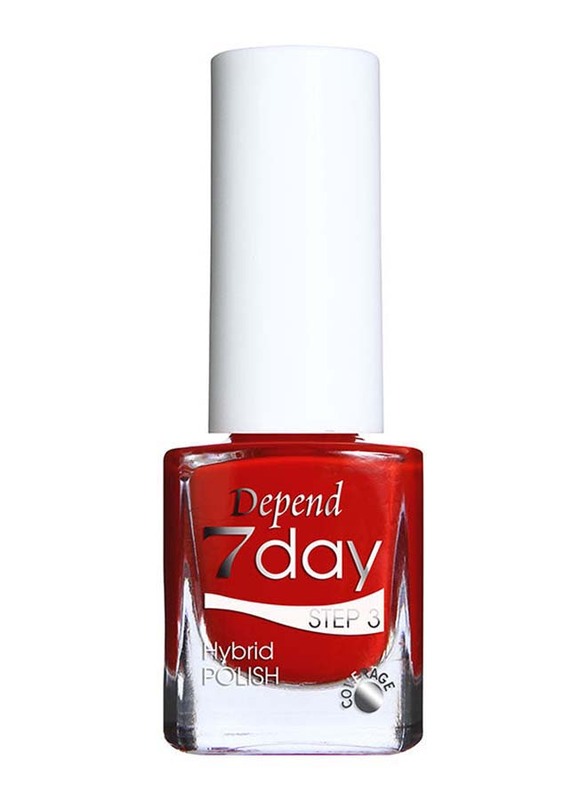 Depend 7day Hybrid Polish, Looking Striped 7208, Red