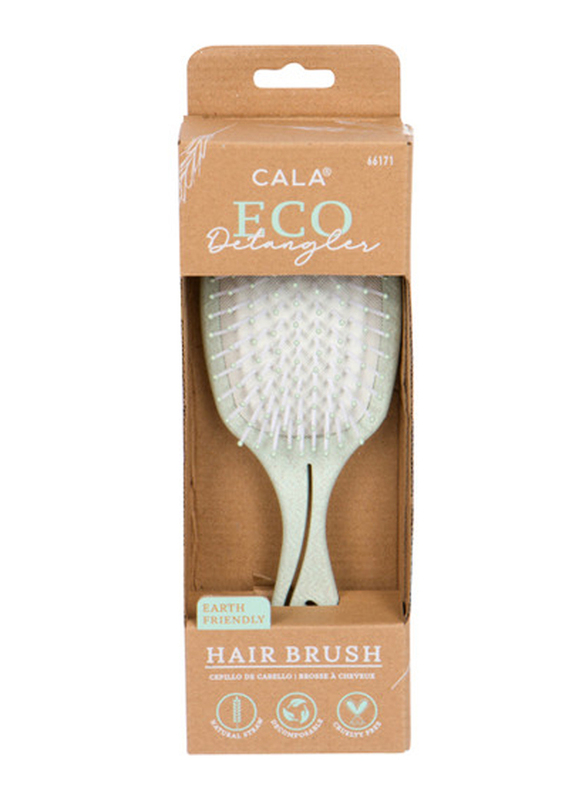 Cala Eco Detangler Sage Paddle Brush, 66171, Green/White