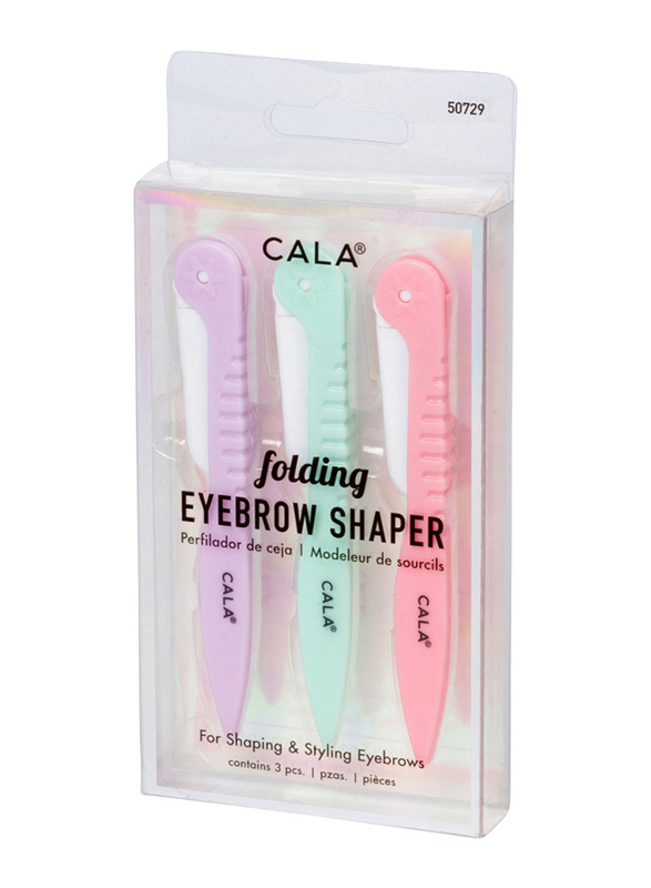 Cala Folding Eyebrow Shaper, 3 Pieces, Multicolour