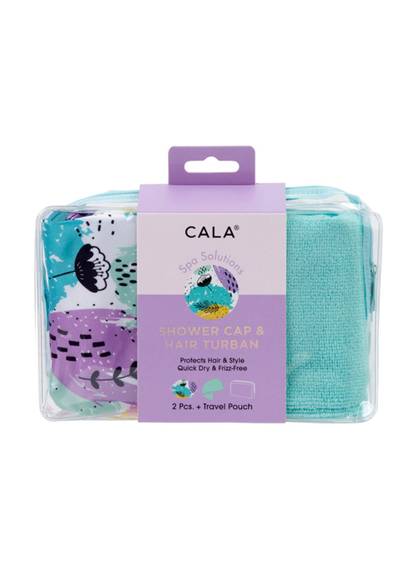 

Cala Shower Cap & Hair Turban, 3 Pieces, Multicolour