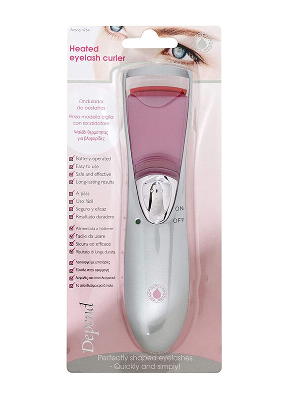 

Depend Heated Eyelash Curler, Silver/Pink