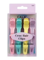 Cala Croc Hair Clip Pastel Tones, 4 Pieces, Multicolour