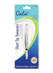 Cala Slant Tip Tweezers, Silver