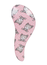 Cala Tangle Free Kitty Print Hair Brush, Multicolour