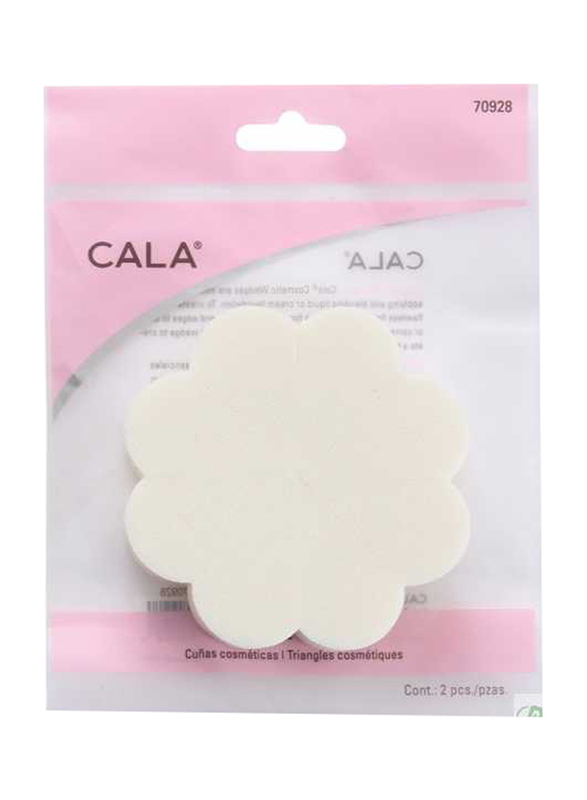 Cala Cosmetic Wedges, 8 Pieces, White