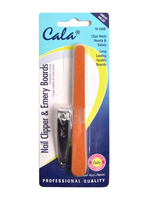 

Cala Nail Clipper & Emery Board Set, Silver/Orange