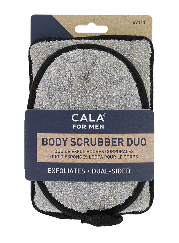 Cala for Men Body Scrubber, 2 Pieces