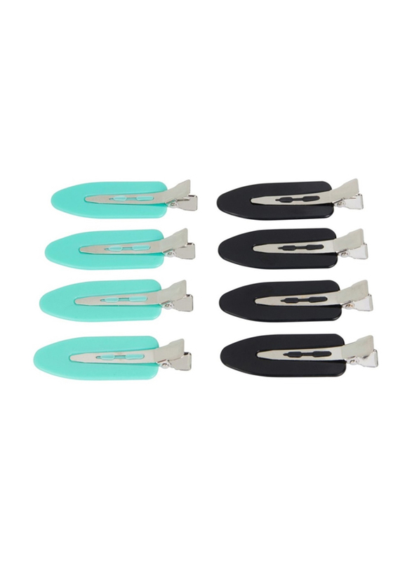 Cala Duck Hair Clip Set, 8 Pieces, Mint/Black