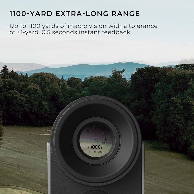 Hoto 1200-Yard Golf Laser Rangefinder, KE1000, Black