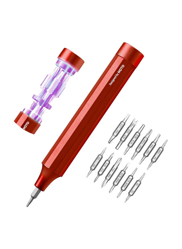 

Hoto 24-in-1 Multi Bit Mini Screwdriver Set, QWLSD004R, Cinnabar Red