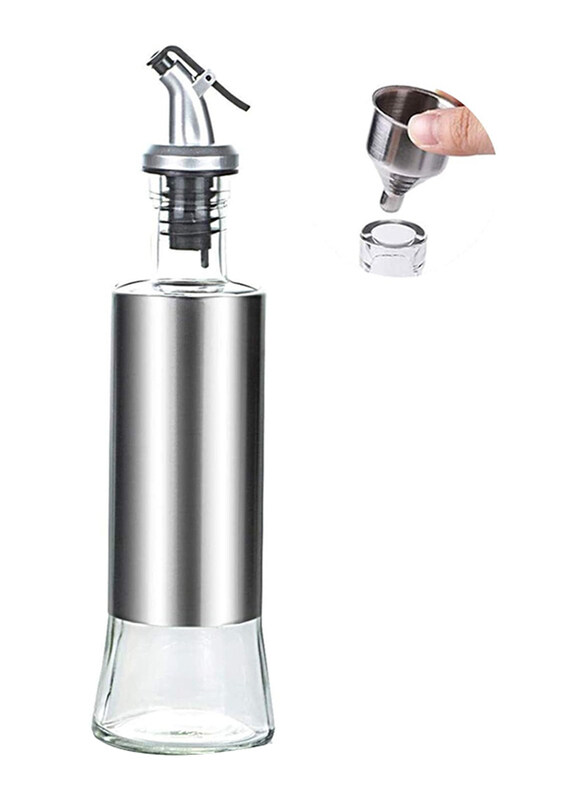 

Generic 300ml Glass Olive Oil and Vinegar Dispenser Bottle Set, Steel